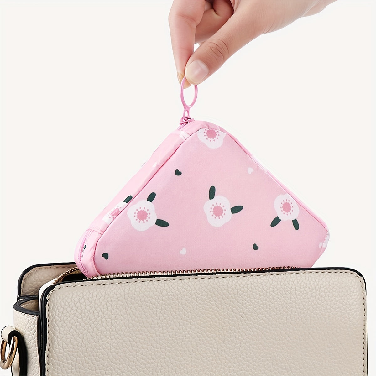 Cartoon Pattern Sanitary Napkin Bag Zipper Organizer Pouch