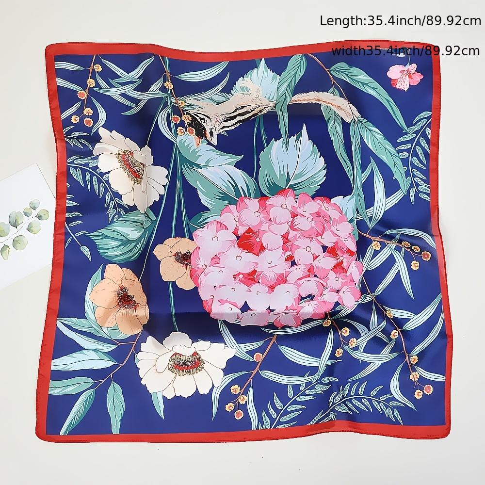 Bandana 35 Squares Scarf Lightweight Silk Neck Scarfs Vintage Hair