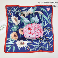 Bandana 35 Squares Scarf Lightweight Silk Neck Scarfs Vintage Hair