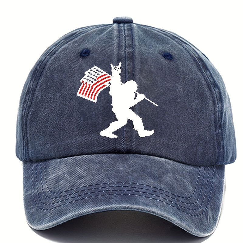 Casual Washed Cotton Baseball Cap Letter Printed Sun Protection Hat