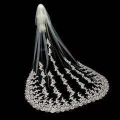 Cathedral Length Lace Bridal Wedding Veil