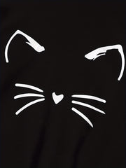 Girls' Cartoon Cat Bear Ear Hoodie Casual Sweatshirt Top
