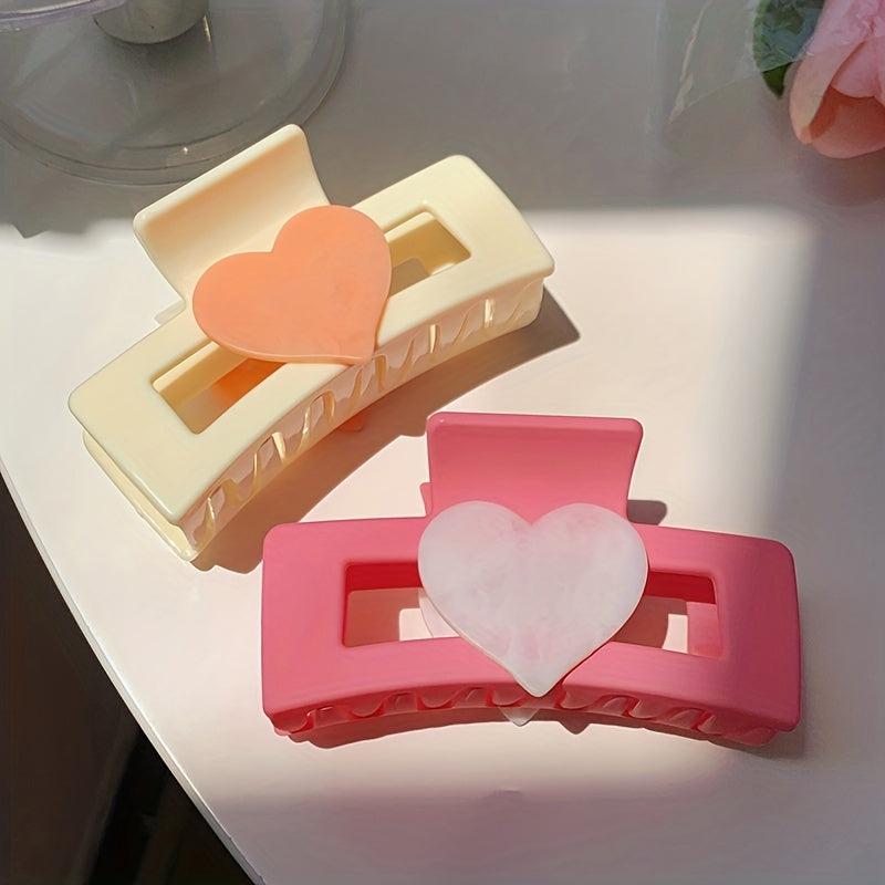 Heart Shape Hair Claw Daily Headwear Charm Hair Accessories