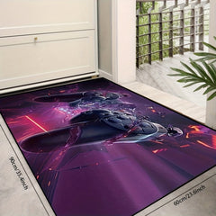 Neon Colour Game Machine Area Rug Anti Slip Floor Mat
