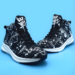 Men's Chinese Characters Lace-up High Breathable Basketball Shoes