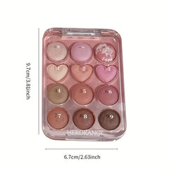 Waterproof Matte Eyeshadow Palette with Glitter Sequins