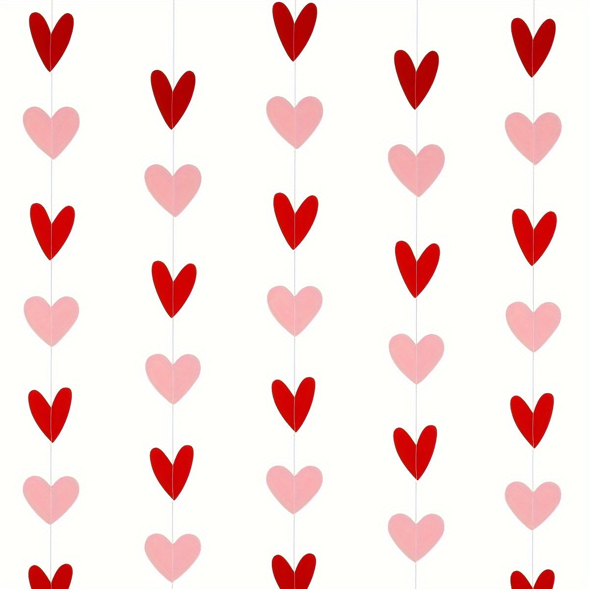 Heart Banner Hanging Garland Wedding Wall Decor Love Flower