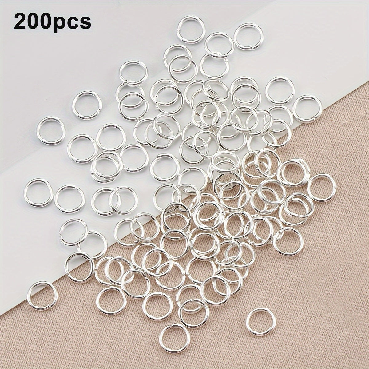 200pcs Jump Rings Split Rings Pendant Connectors for DIY Jewelry Making