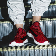 Men's Striped Mesh Running Shoes - Lightweight and Breathable