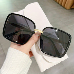 Oversized Square Frame Sunglasses Gradient Lens Y2K Style Eyewear