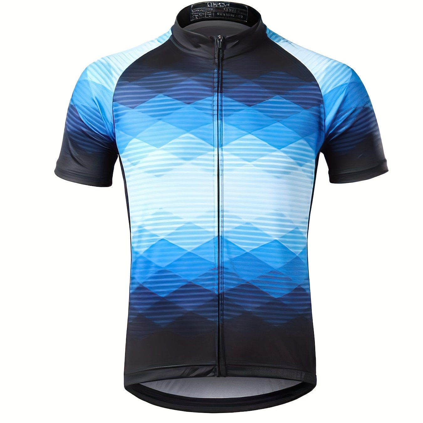 Men's Cycling Jersey Gradient Geometric Graphic Short Sleeves Shirt