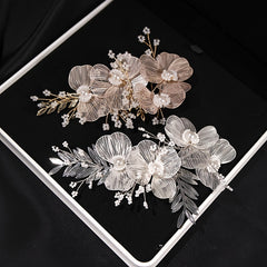 Faux Pearl Flower Wedding Hairband for Women