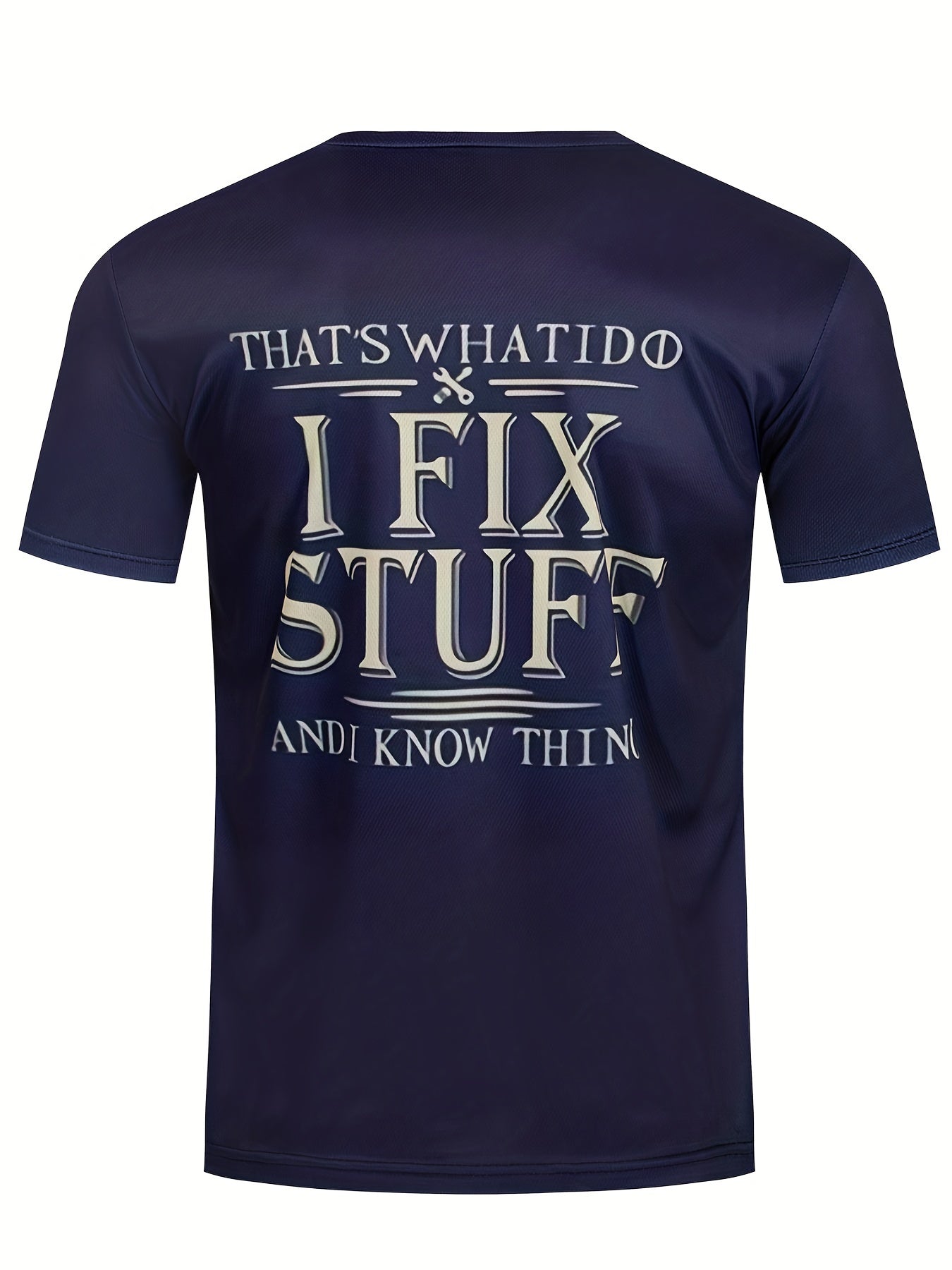Breathable Men's Letter Print T Shirt for Running and Training