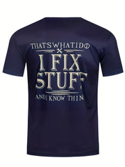 Breathable Men's Letter Print T Shirt for Running and Training