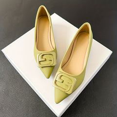 Women's Buckle Decor Non-slip Slip On Soft Sole Shoes