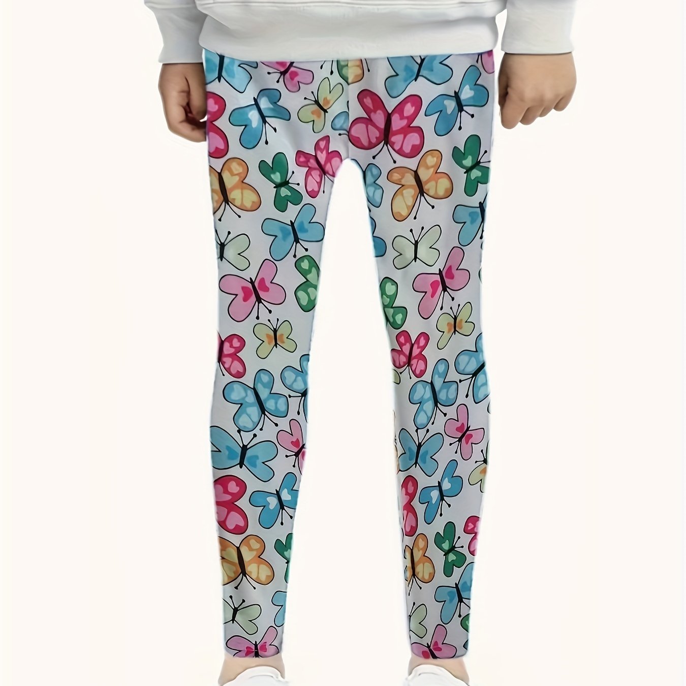 Butterfly Graphic Leggings Girls All Seasons Gift