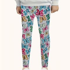 Butterfly Graphic Leggings Girls All Seasons Gift