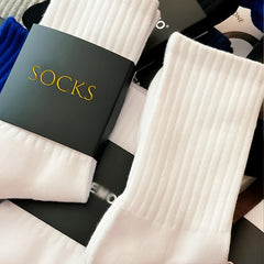 6 Pairs Men's Solid Sports Socks Breathable Comfortable Athletic Running Socks