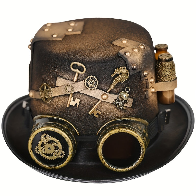 Steam Punk Hat For Kids Glasses Detachable Gothic Role Cosp