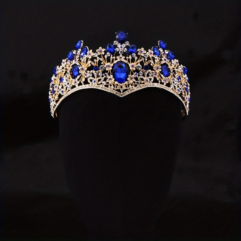 Crystal Headband Queen Crown Head Jewelry Bridal Hair Accessories