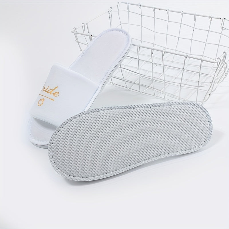 Women's Plush Slip-On Slippers with Open Toe and Thick Sole