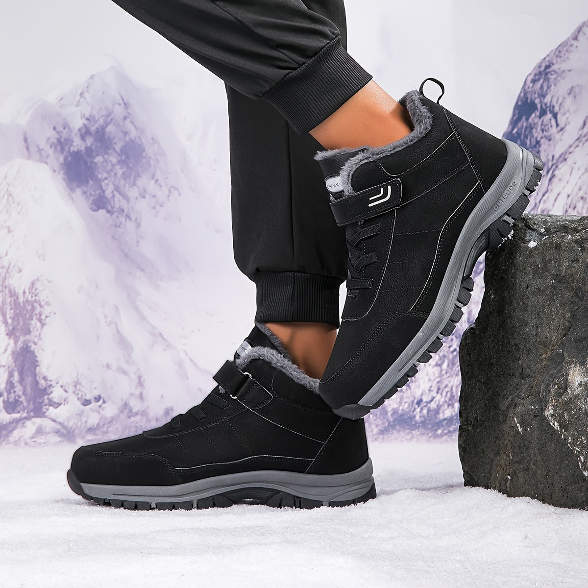Women's Outdoor Snow Boots Thick Warm Short Ski Boots