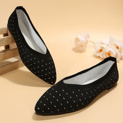 Women's Point Toe Slip On Ballet Shoes Soft Lightweight Casual Outdoor Shoes