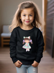 OERYUI Doll Girl Graphic Sweatshirt Kids Gift