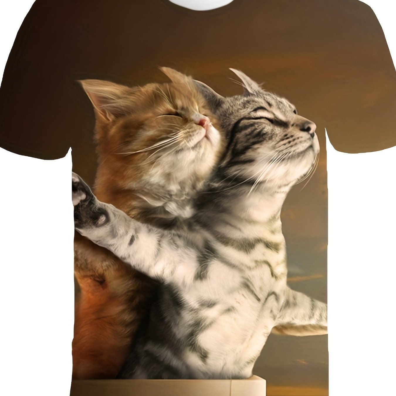Kids 3D Kitty Graphic T-shirt Short Sleeve Tee for Boys and Girls