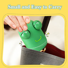 4pcs Funny Grass Worm Squeeze Toys Green Eyes Bounce Worm