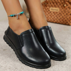 Women's Slip-On Flat Shoes Casual Faux Leather Comfortable Shoes