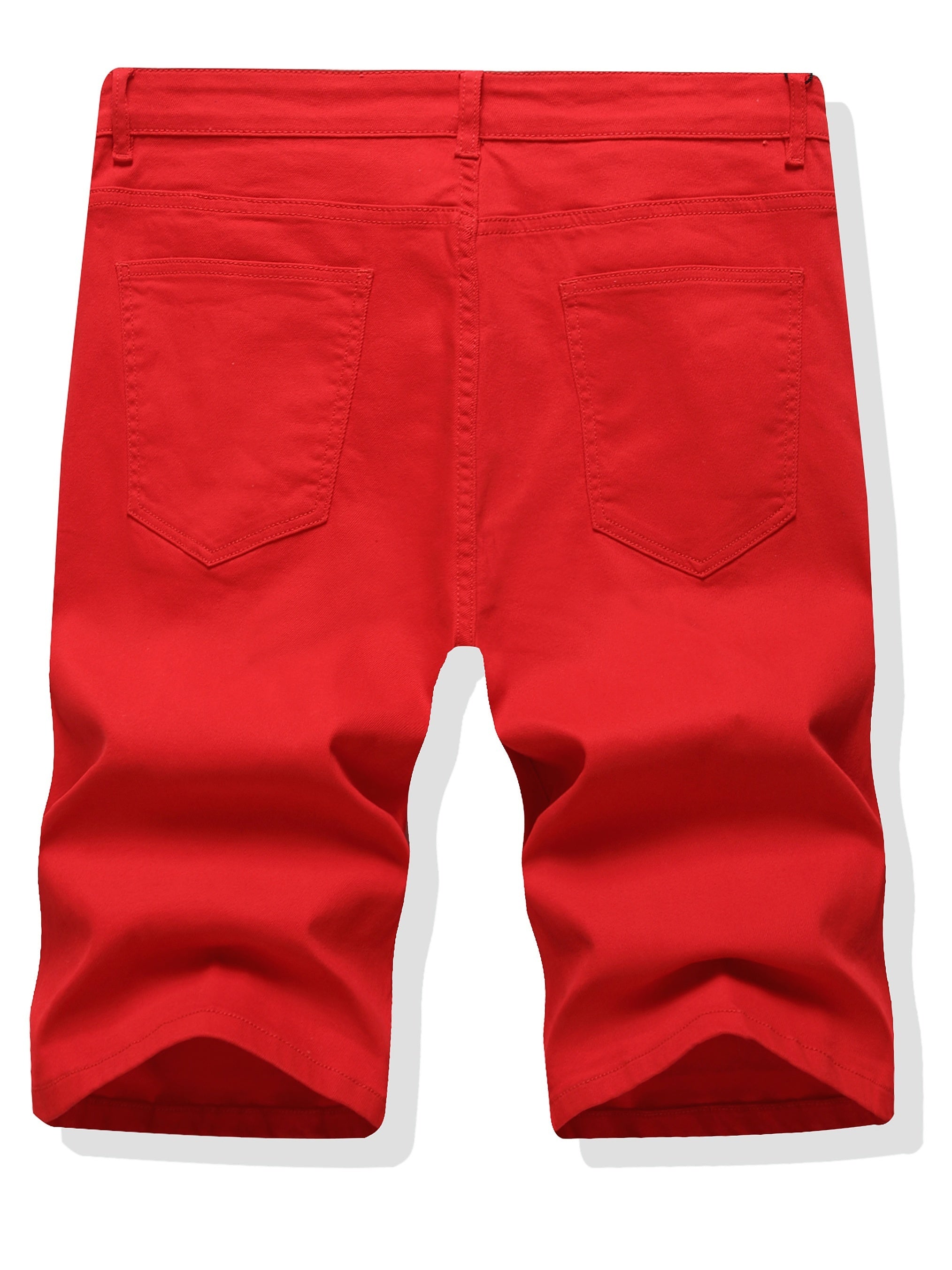 Men's Ripped Denim Shorts Casual Straight