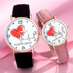 Heart Romantic Couple Digital Quartz Watch Set