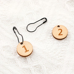 10pcs Wooden Stitch Markers 1-10 Crochet Stitch Marker Charms Locking Stitch Mar