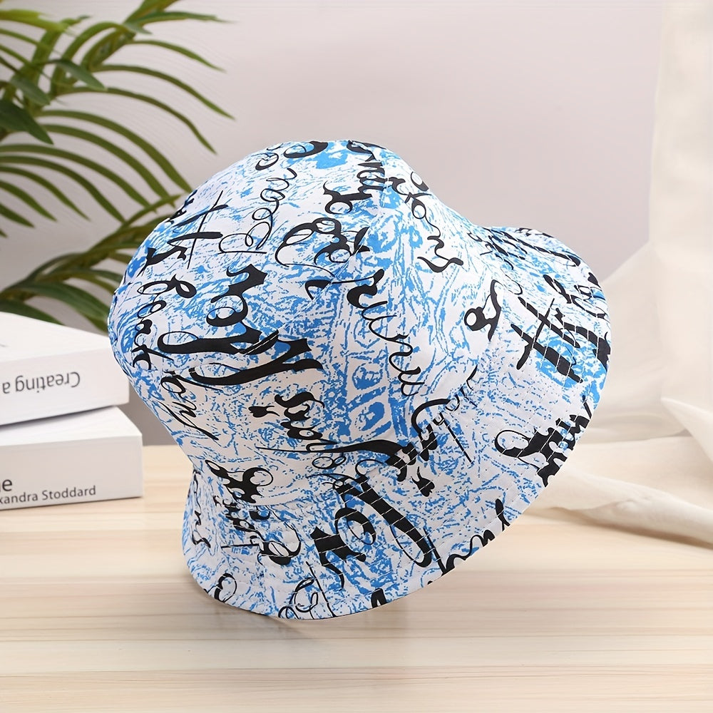 Abstract Graffiti Pattern Bucket Hat For Summer
