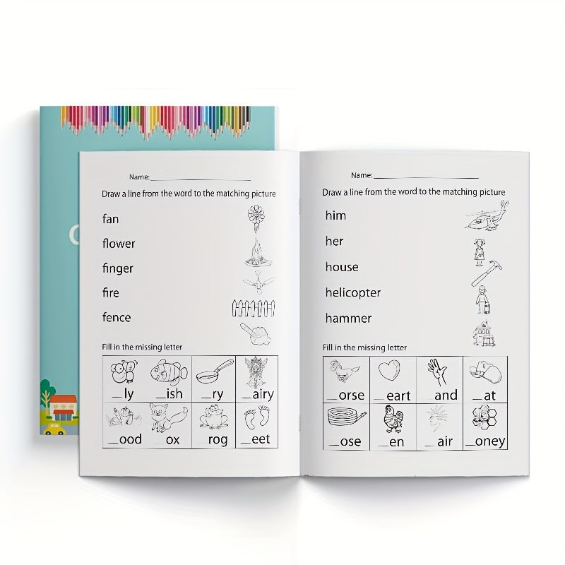 Christmas & Halloween Word Recognition Coloring Workbook for Kids