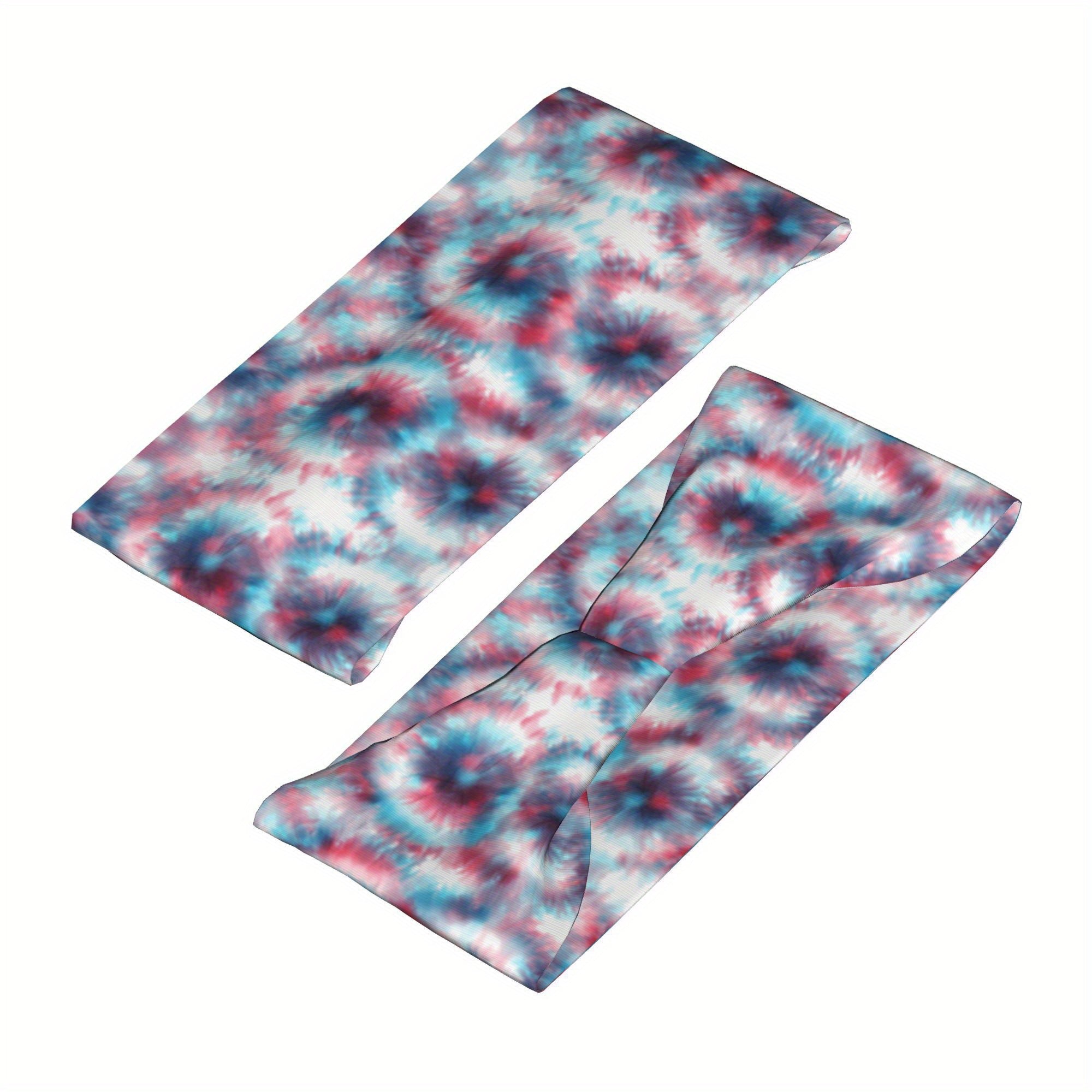 Tie Dye Headband Polyester Spandex Blend Comfortable Adjustable Fit