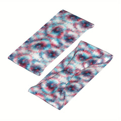 Tie Dye Headband Polyester Spandex Blend Comfortable Adjustable Fit