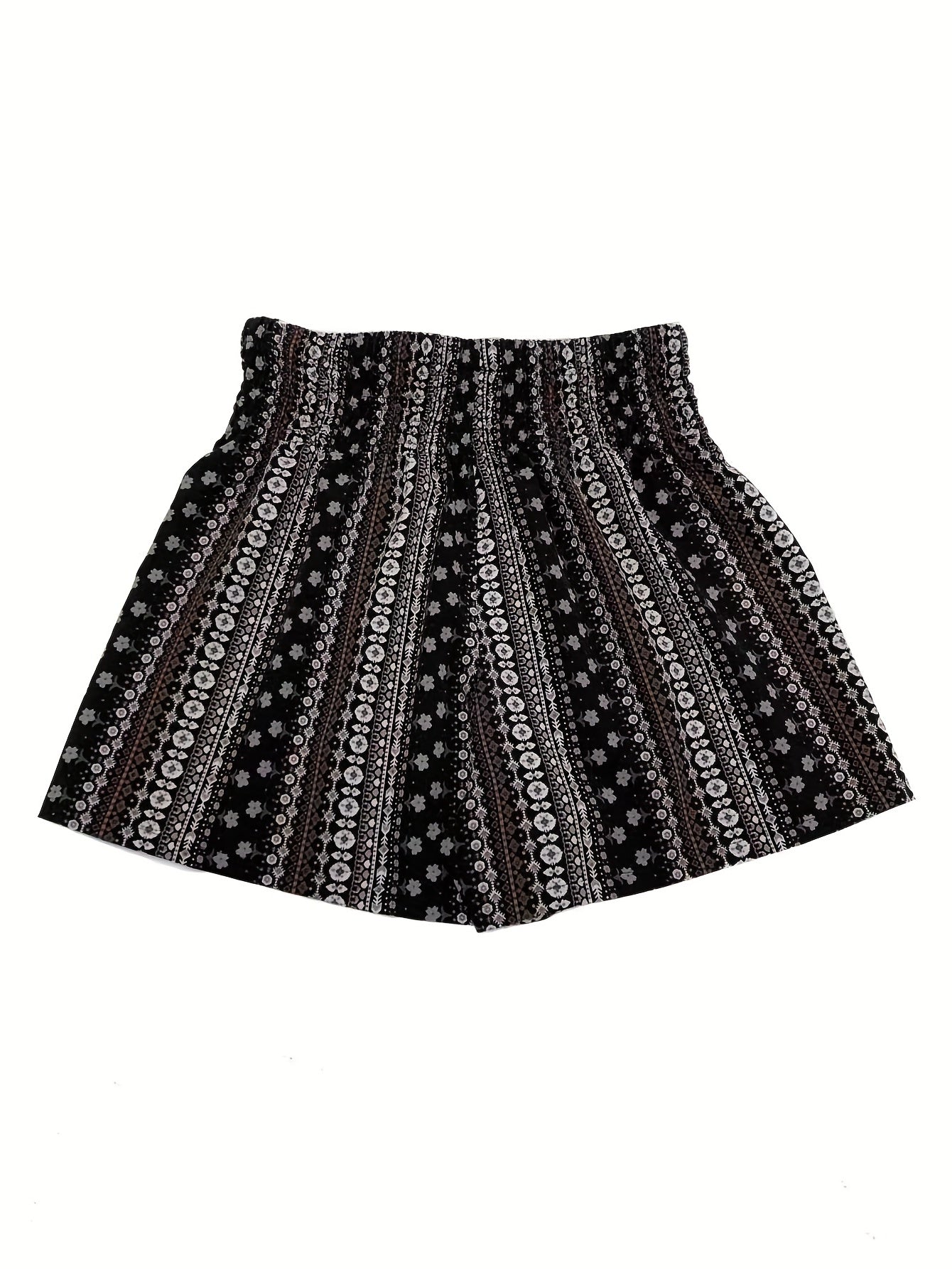 Floral Print High Waist Boho Shorts for Summer