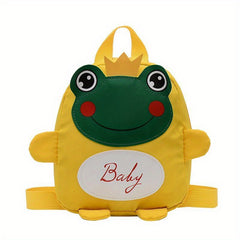 Kids Cartoon Frog Backpack With Traction Rope