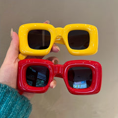 Big Square Sunglasses Inflatable Funny Y2K Sun Glasses Oversized Shades