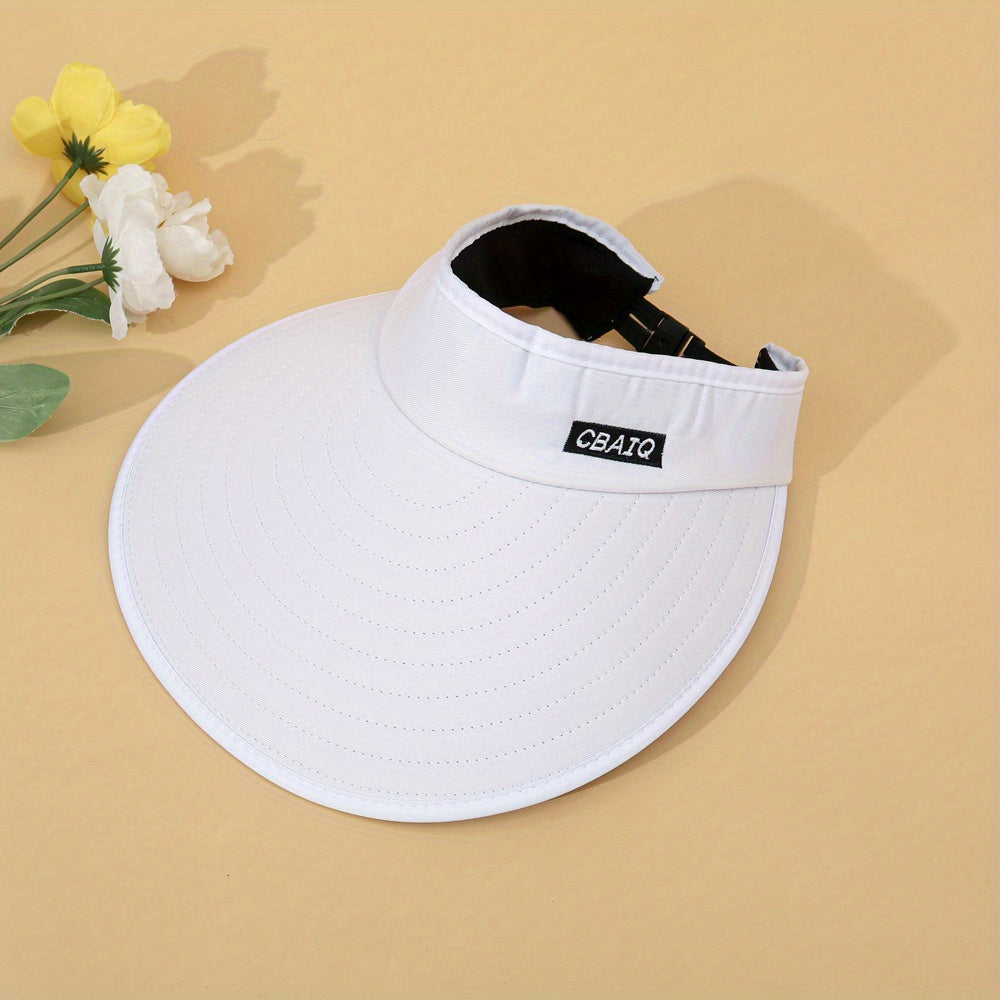 Women's Wide Brim Visor Hat Outdoor UV Protection Beach Sun Hat