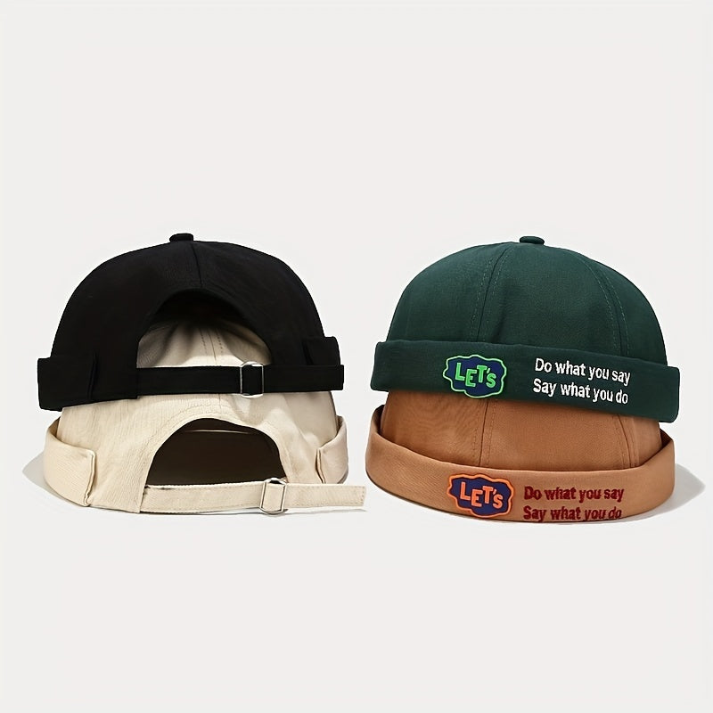 Alphabet Pattern Beanie Hat Hip hop Hat Melon Skin Hat