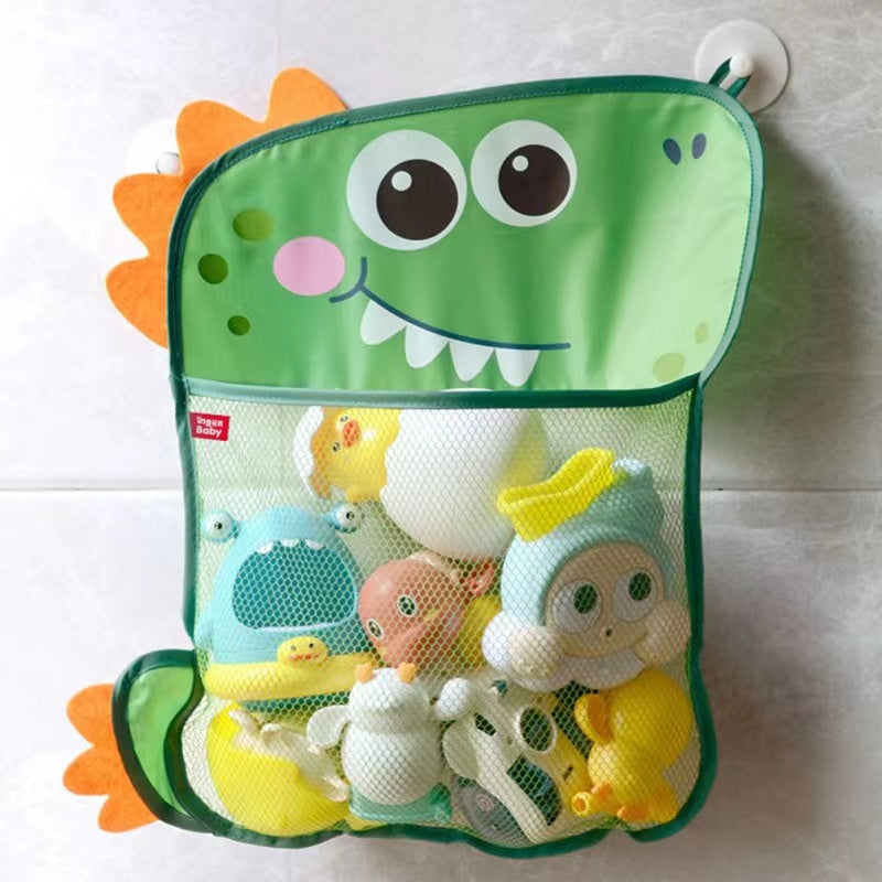 Cartoon Duck Baby Bath Storage Mesh Bag with Suction Cup