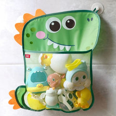 Cartoon Duck Baby Bath Storage Mesh Bag with Suction Cup
