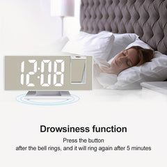 Large 3D Projection Alarm Clock with Mirror Display