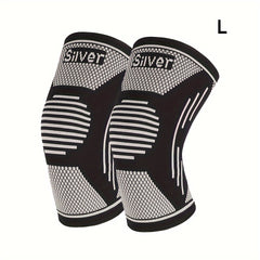 2pcs Silver Fiber Silver Ion Sports Knee Pads Anti odor Breathable Knitted