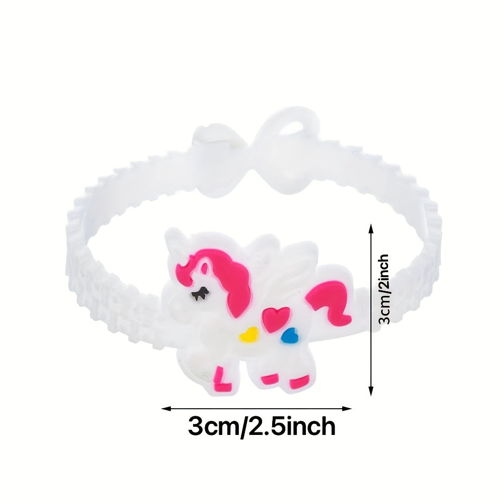Cartoon Unicorn PVC Bracelet Adjustable Bangle