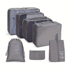 7-Pc Travel Luggage Set Versatile Organizers Multifunctional Bags