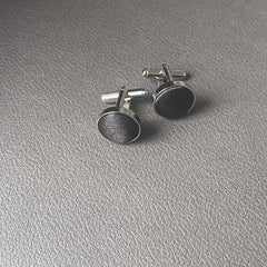 Men's Small Round Business Cufflinks
